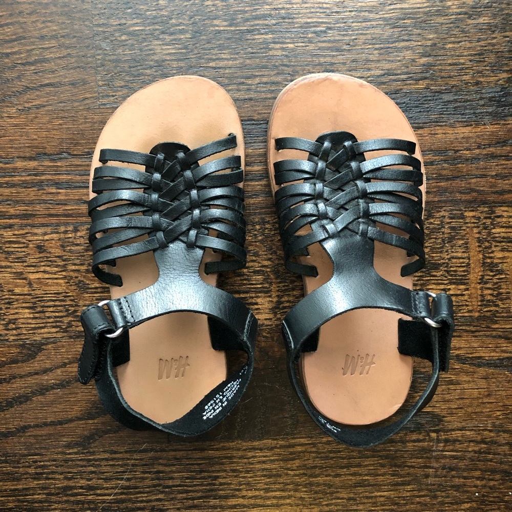 Strappy black sandals